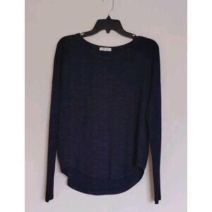 Rag & Bone Womens Long Sleeve Scoop Neck Tee Shirt Oversize Navy Size Small